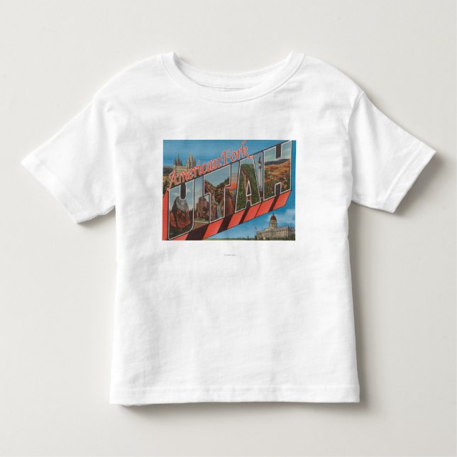 American Fork, Utah - Large Letter Scenes Toddler T-Shirt (Front)