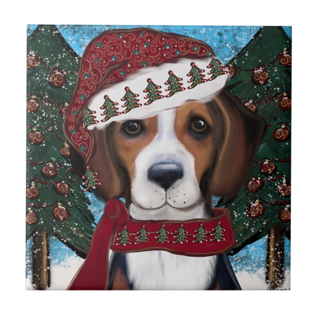American Foxhound  Ceramic Tile (Front)