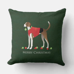 American Foxhound Christmas Cushion