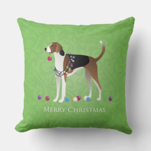 American Foxhound Christmas - Feliz Naughty Dog Cushion