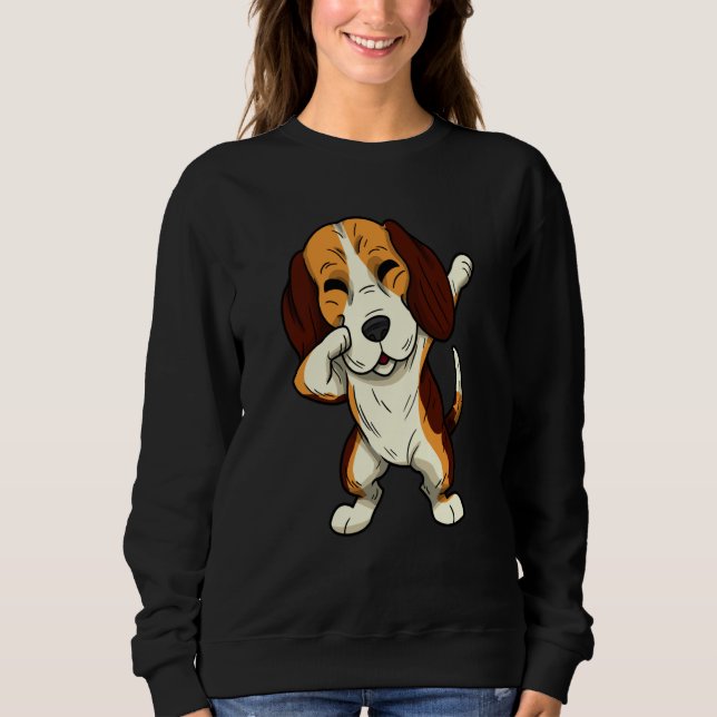 American Foxhound Dog Dogs Dabbing American Sweatshirt (Front)