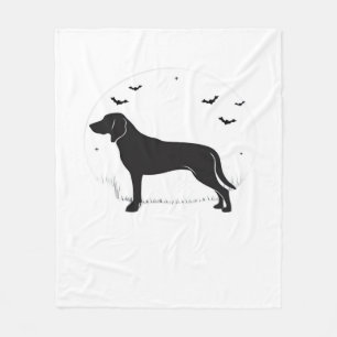 American Foxhound Dog – Halloween Moon Silhouette Fleece Blanket