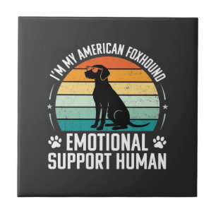 American Foxhound Emotional Support Human Dog Ceramic Tile