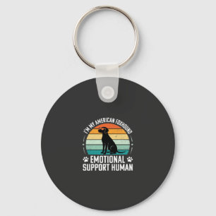 American Foxhound Emotional Support Human Dog Key Ring