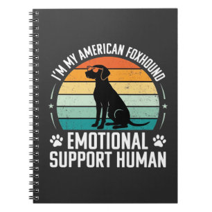 American Foxhound Emotional Support Human Dog Notebook