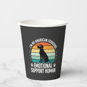American Foxhound Emotional Support Human Dog Paper Cups