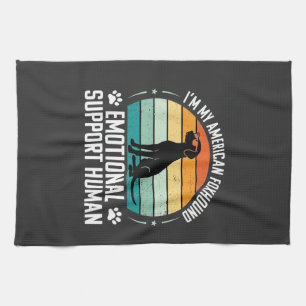 American Foxhound Emotional Support Human Dog Tea Towel