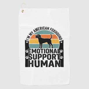 American Foxhound Emotional Support Human Shirt De Golf Towel