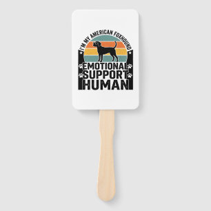 American Foxhound Emotional Support Human Shirt De Hand Fan