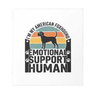 American Foxhound Emotional Support Human Shirt De Notepad