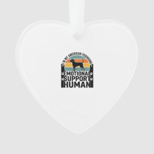 American Foxhound Emotional Support Human Shirt De Ornament