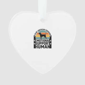 American Foxhound Emotional Support Human Shirt De Ornament