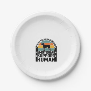 American Foxhound Emotional Support Human Shirt De Paper Plate