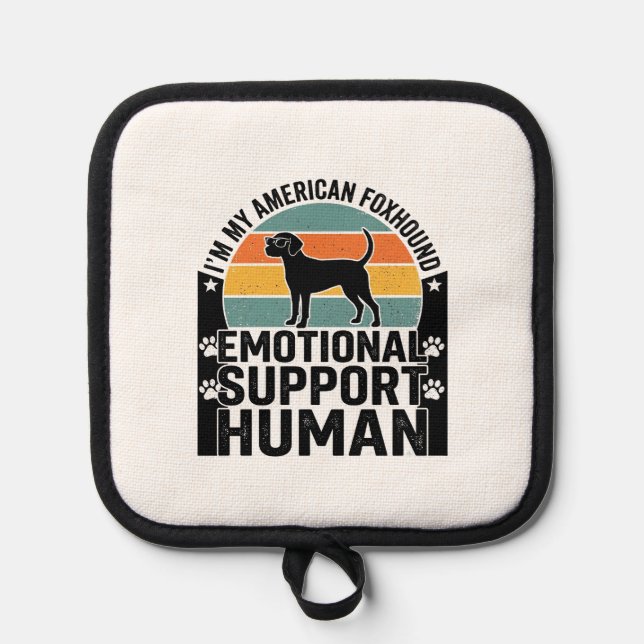 American Foxhound Emotional Support Human Shirt De Pot Holder (Front)