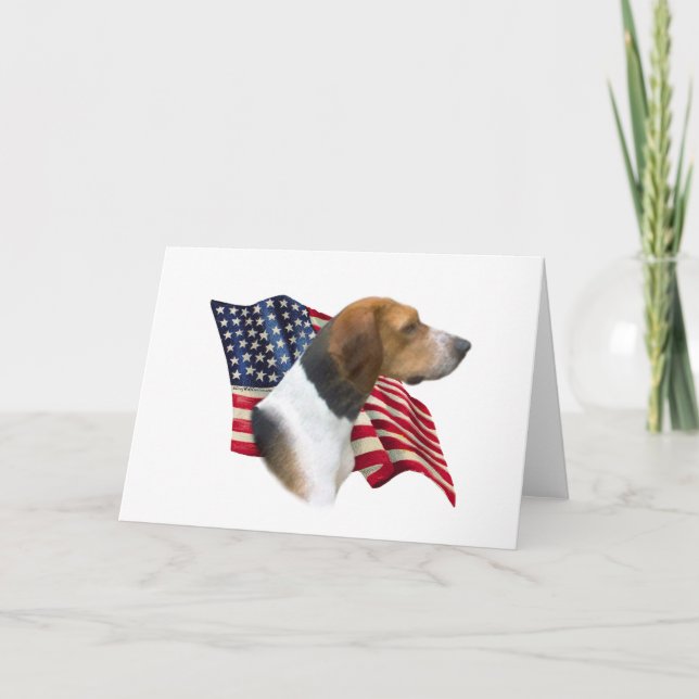 American Foxhound Flag Card (Front)