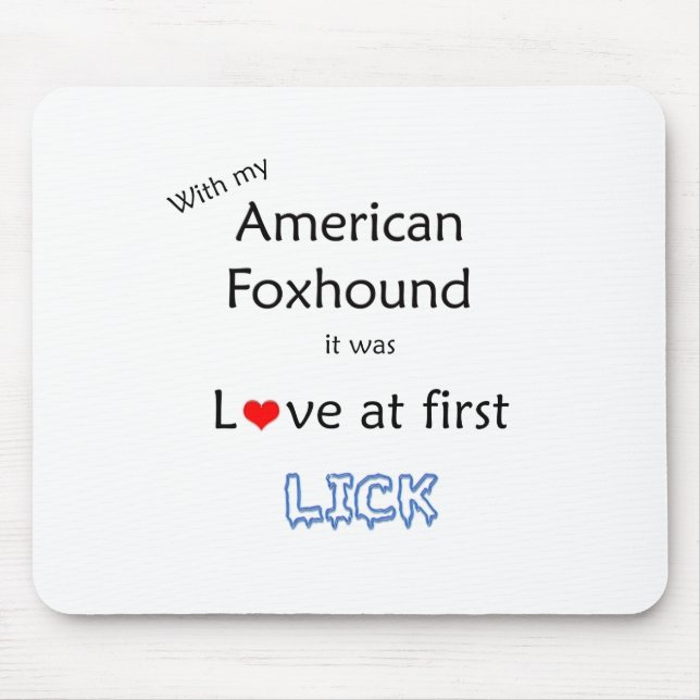 American Foxhound Lick Design Mouse Pad (Front)