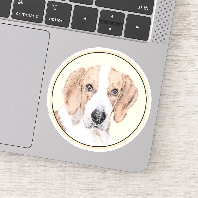 American Foxhound Painting - Cute Original Dog Art (Detail)