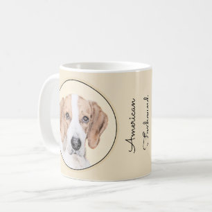 American Foxhound Painting - Cute Original Dog Art Coffee Mug