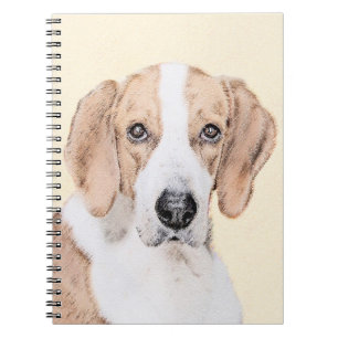 American Foxhound Painting - Cute Original Dog Art Notebook