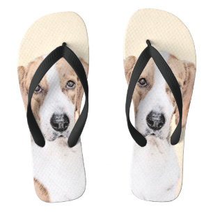 American Foxhound Painting - Cute Original Dog Art Thongs