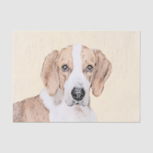 American Foxhound Painting - Cute Original Dog Art Tissue Paper