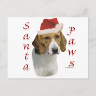 American Foxhound Santa Paws Holiday Postcard