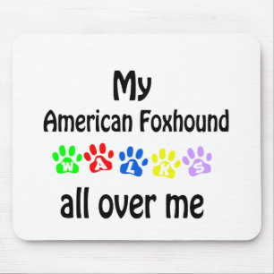 American Foxhound Walks Design Mouse Pad