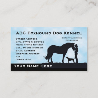 American Foxhound Western Motiff Business Card