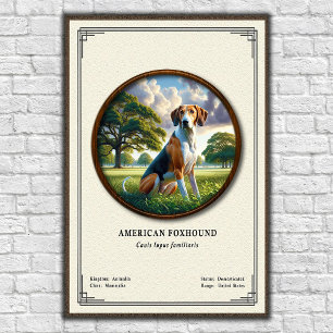 American Foxhound Zoology Series Poster