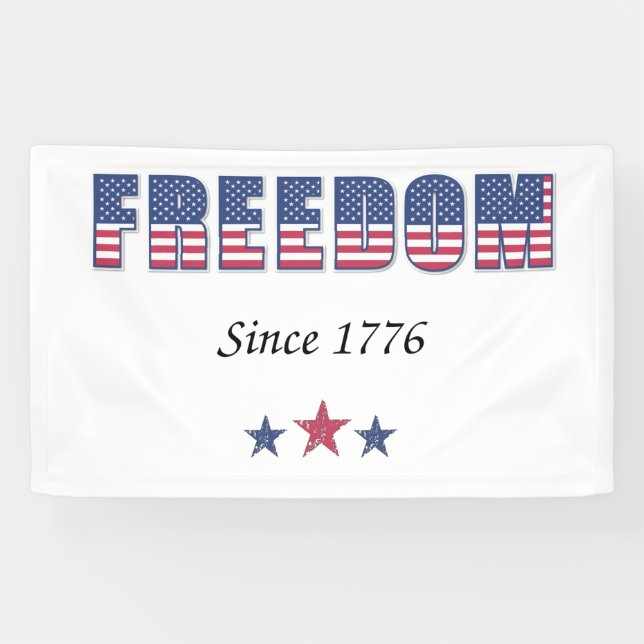 American Freedom 1776 Banner (Horizontal)