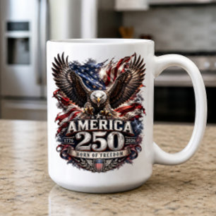 American Freedom 250th Anniversary July 4th Coffee Mug