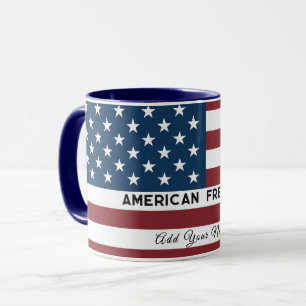 American Freedom Personalized Name Mug
