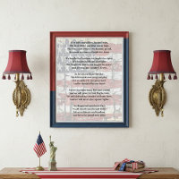 American freedom Poem with flag patriotic
