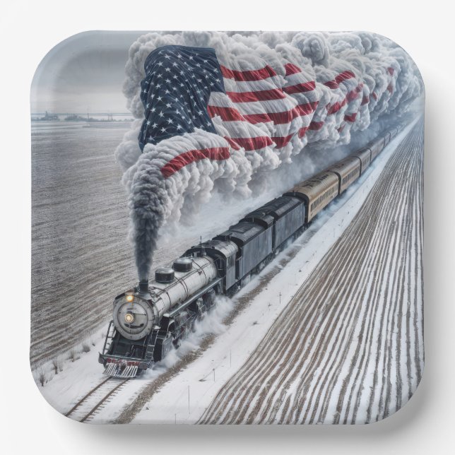 American Freedom Train Paper Plate (Front)