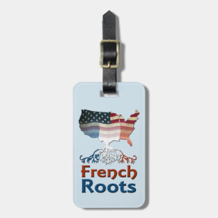 American French Roots Luggage Tag Template