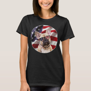 American Frenchie Dog USA Flag T-Shirt