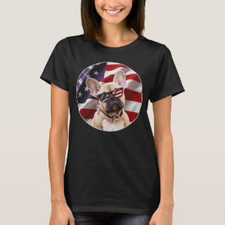American Frenchie Dog USA Flag T-Shirt