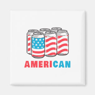 American Funny 4th Of July Beer Patriotic Usa Flag Magnet