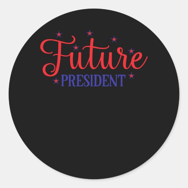 American Future President Classic Round Sticker (Front)