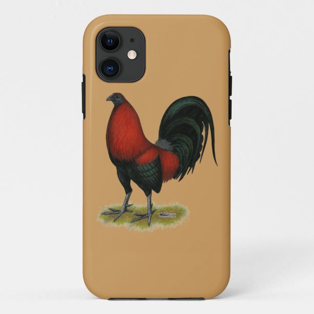 American Game BB Black Red Rooster Case-Mate iPhone Case (Back)