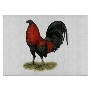 American Game BB Black Red Rooster Cutting Board