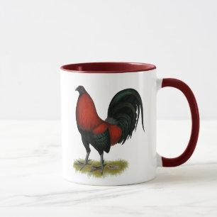 American Game BB Black Red Rooster Mug