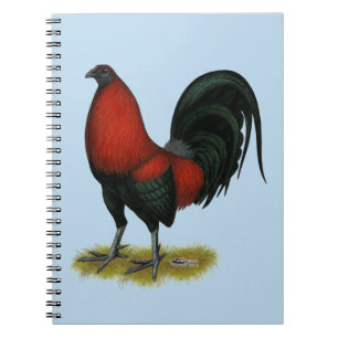 American Game BB Black Red Rooster Notebook