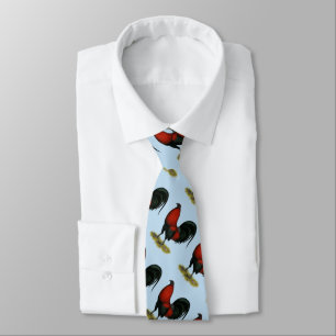 American Game BB Black Red Rooster Tie