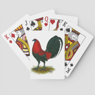 American Gamecock:  Brown Red Playing Cards