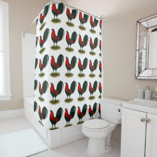 American Gamecock: Brown Red Shower Curtain