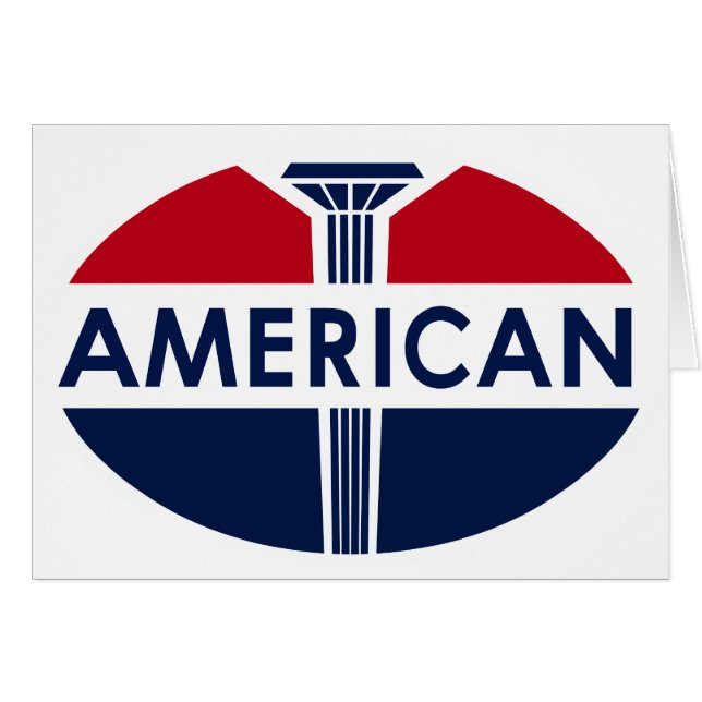 American Gas Station sign. Flat version (Front Horizontal)