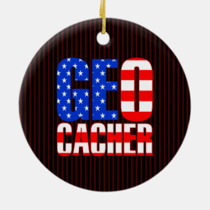 American Geocacher Ceramic Ornament
