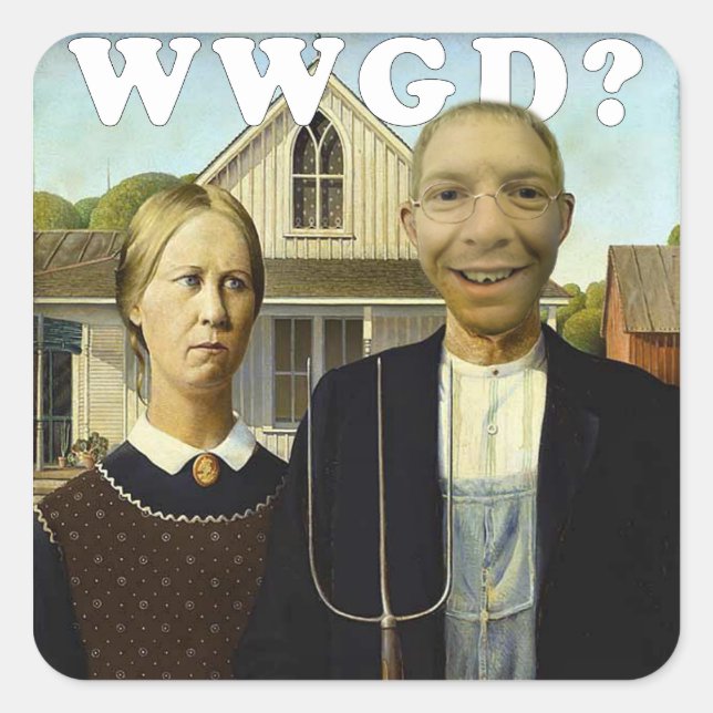 American Gerb Square Sticker (Front)