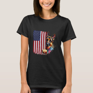 American German Shepherd USA Vintage Sable Securit T-Shirt
